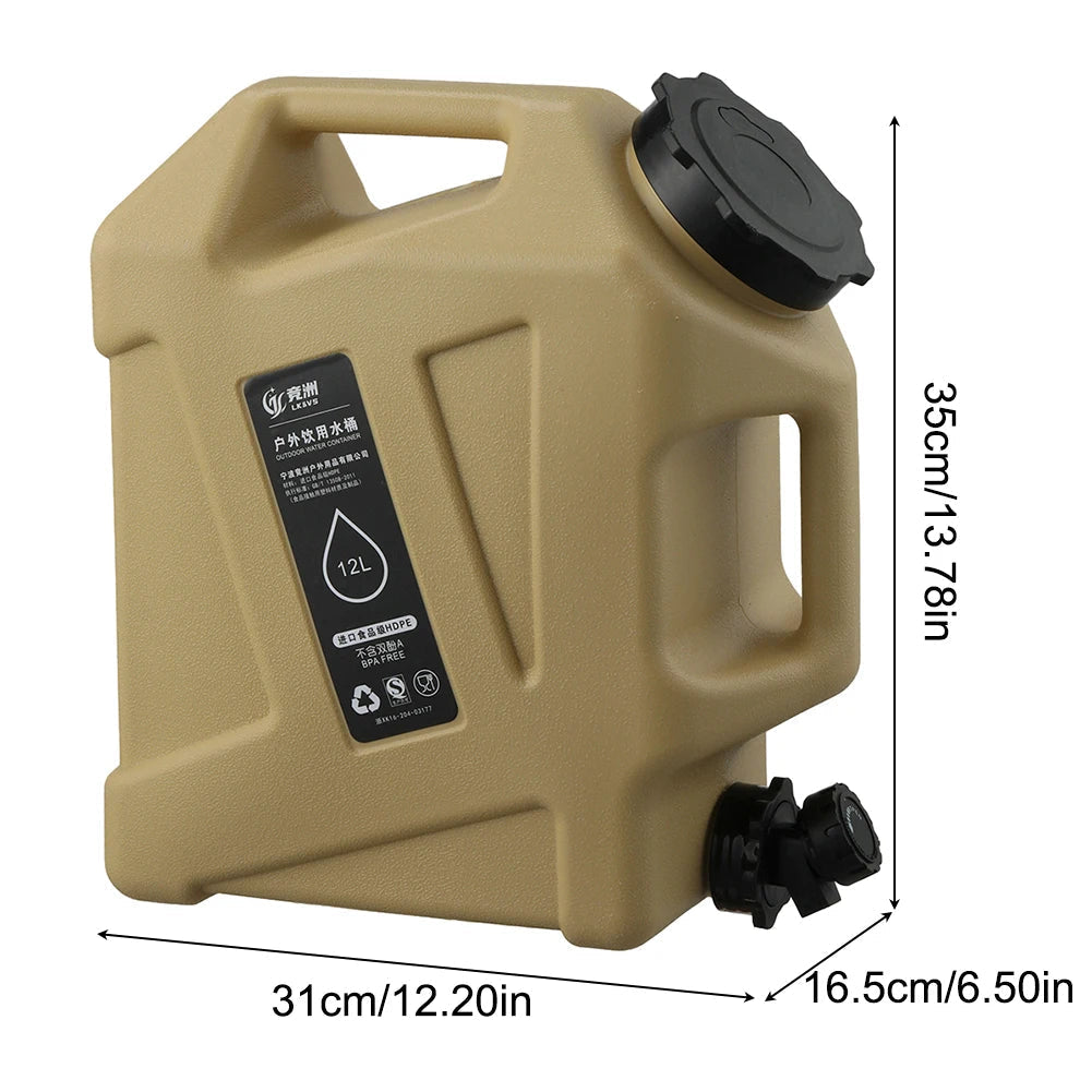 12L (3.17 Gallon) Portable Water Container with Faucet