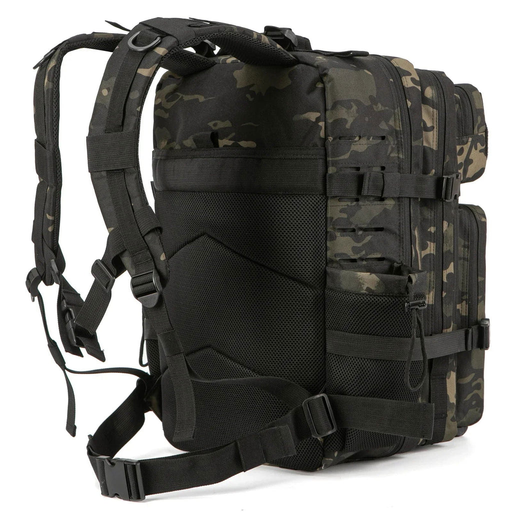 25L/45L Tactical Backpack – Laser-Cut MOLLE Hiking Pack with Dual Cup Holders