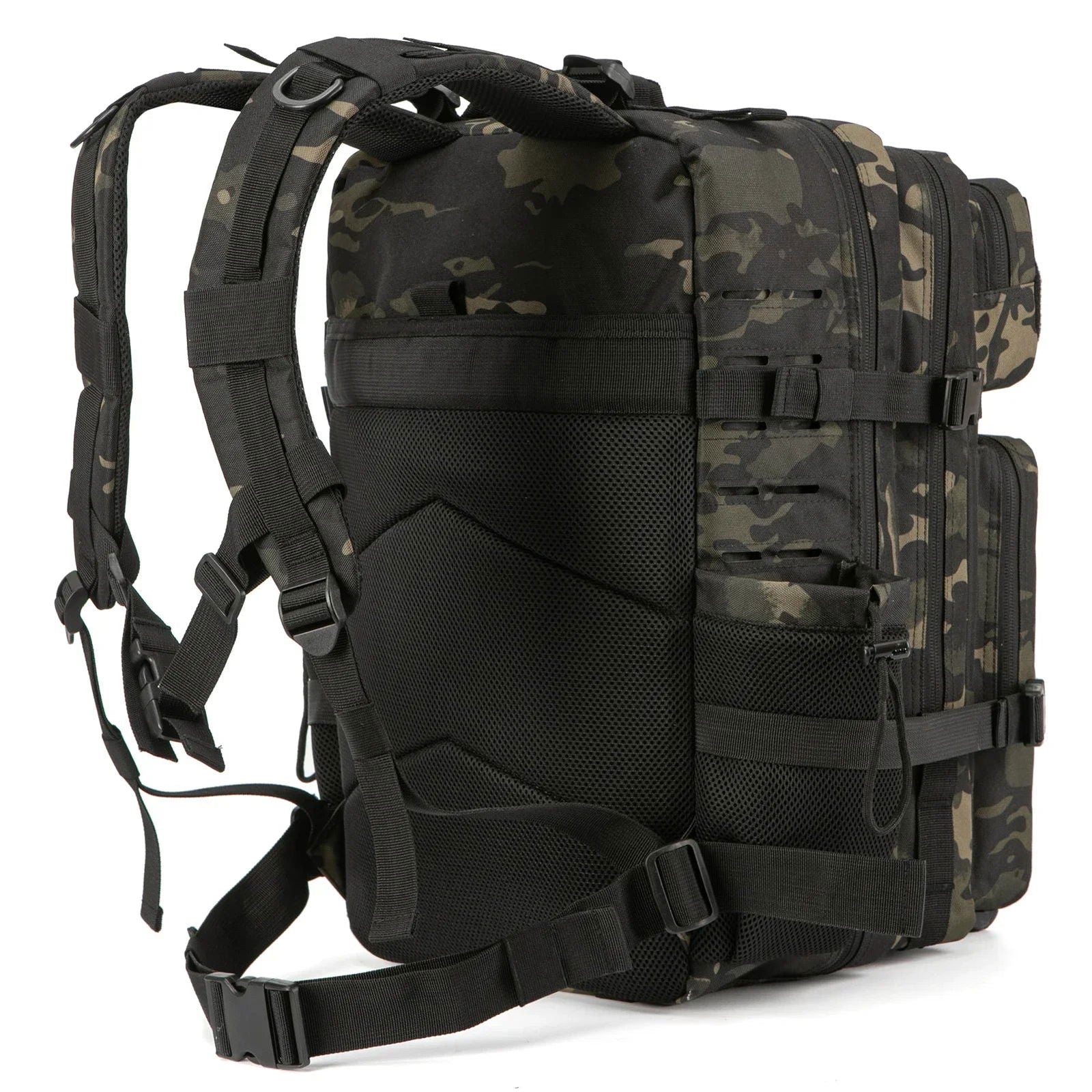 25L/45L Tactical Backpack – Laser-Cut MOLLE Hiking Pack with Dual Cup Holders