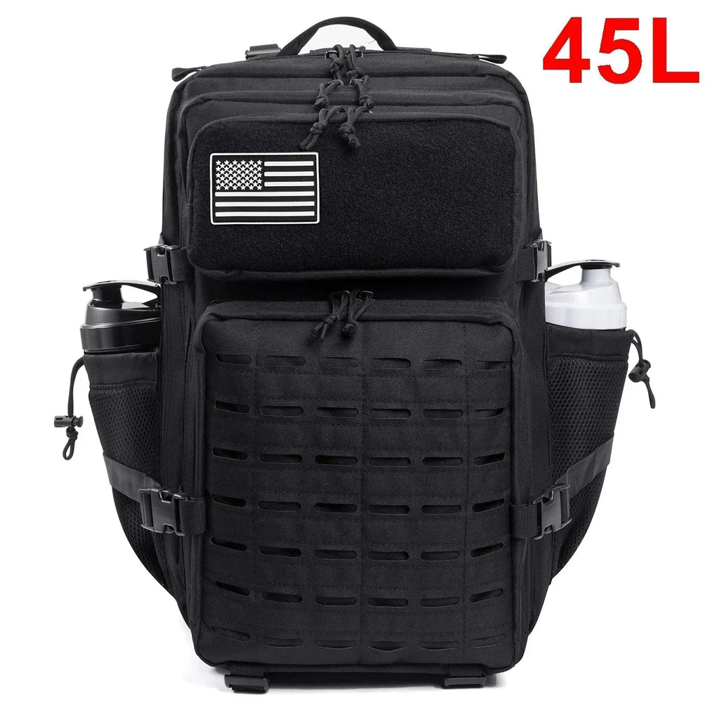 25L/45L Tactical Backpack – Laser-Cut MOLLE Hiking Pack with Dual Cup Holders