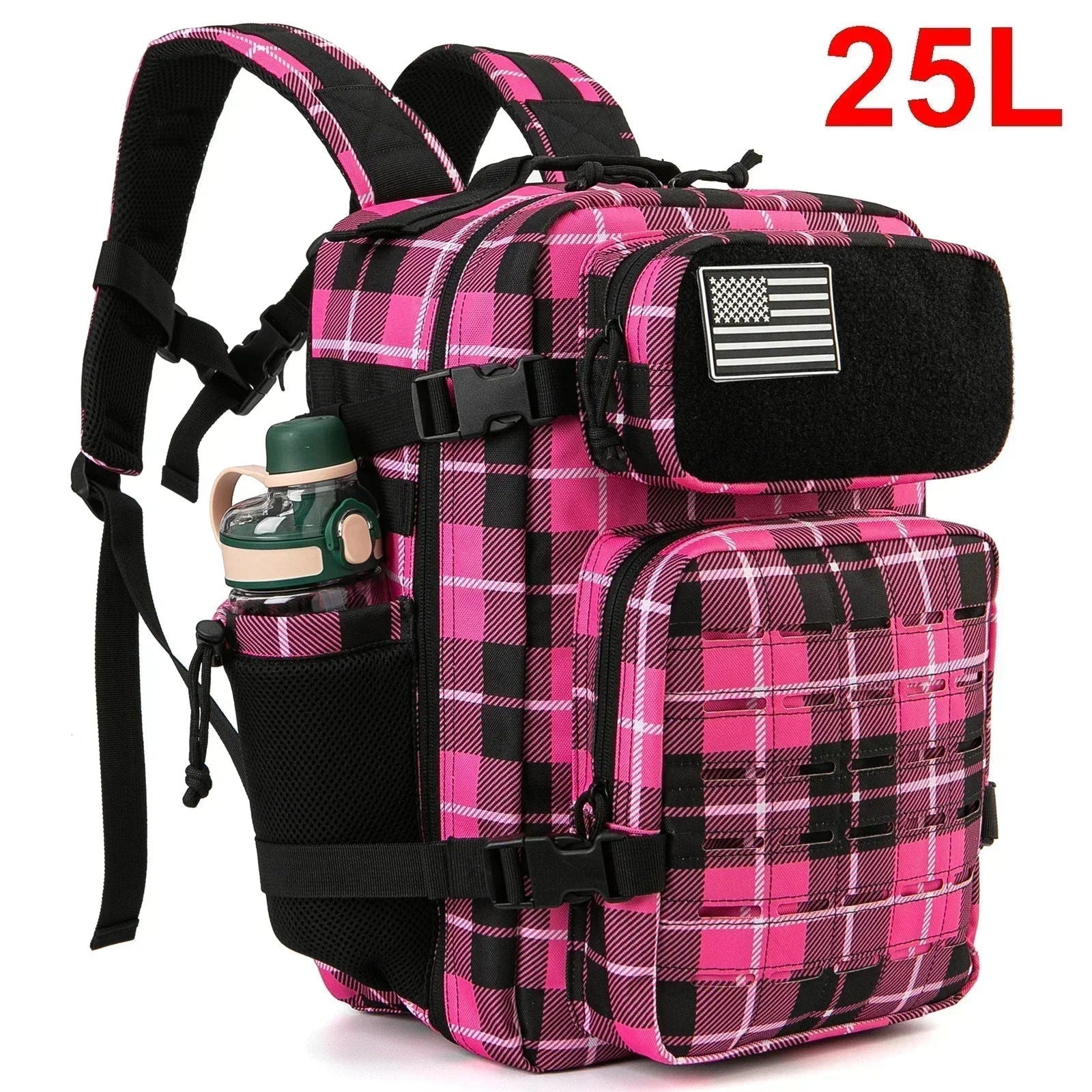 25L/45L Tactical Backpack – Laser-Cut MOLLE Hiking Pack with Dual Cup Holders
