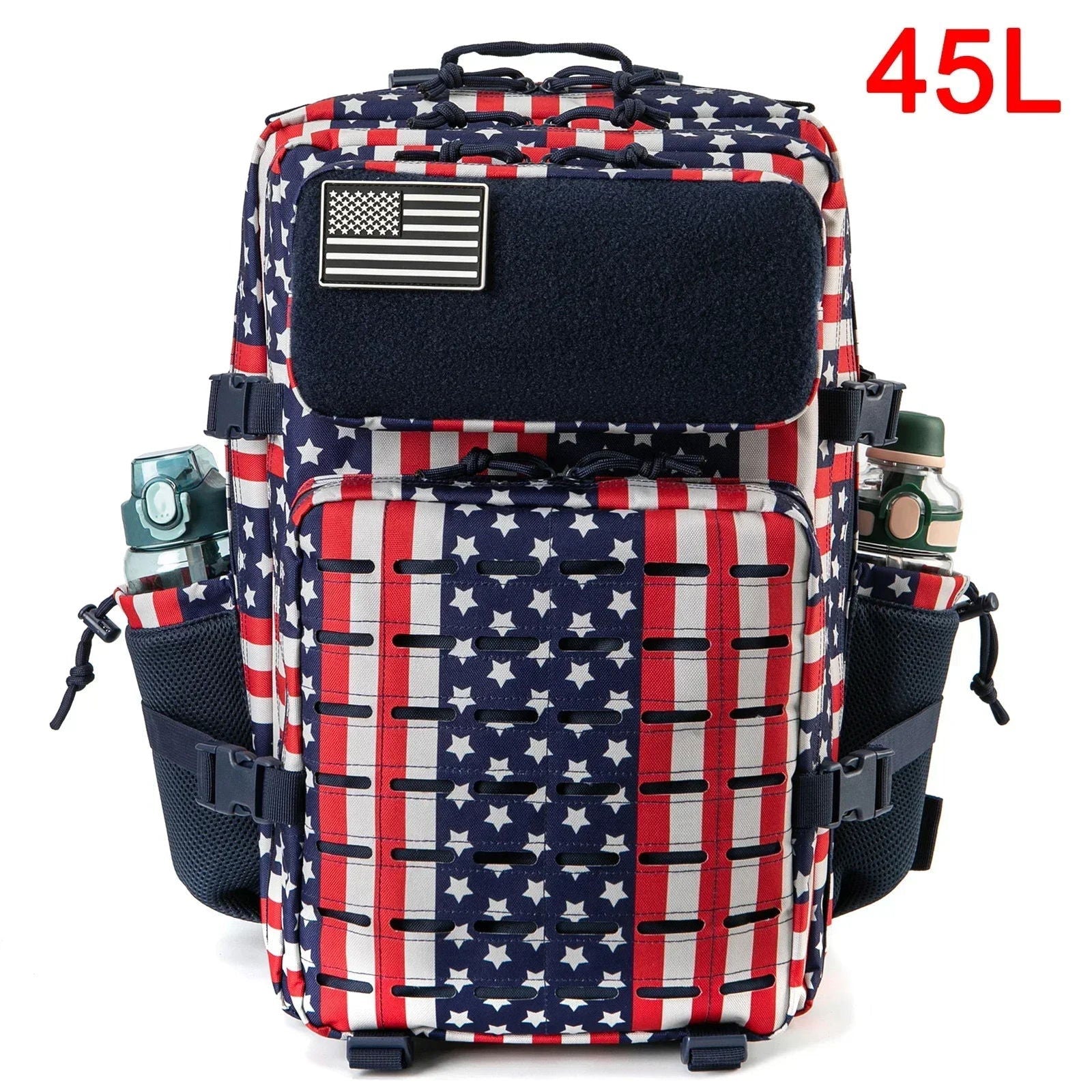 25L/45L Tactical Backpack – Laser-Cut MOLLE Hiking Pack with Dual Cup Holders
