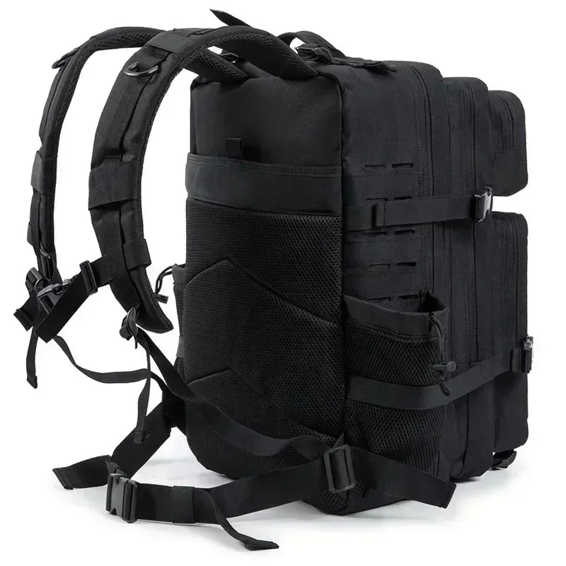 25L/45L Tactical Backpack – Laser-Cut MOLLE Hiking Pack with Dual Cup Holders