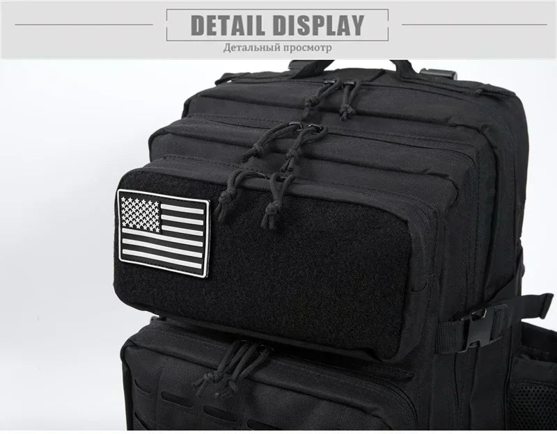 25L/45L Tactical Backpack – Laser-Cut MOLLE Hiking Pack with Dual Cup Holders