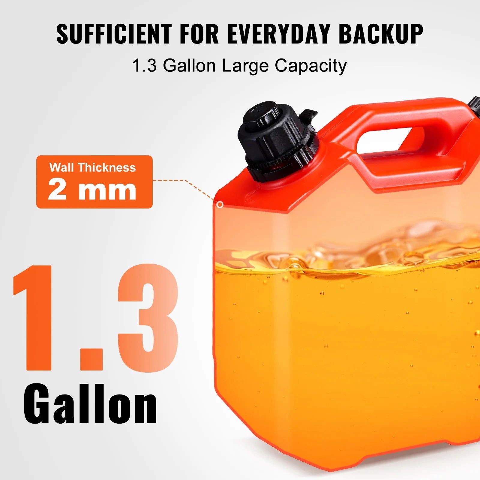 5/10L Red Fuel Tank with Adjustable Spout – Includes Mounting Bracket