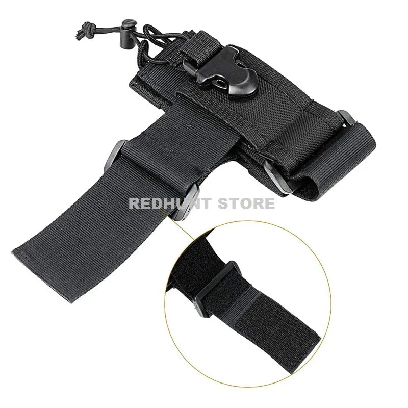 Adjustable Tactical Radio Holder – MOLLE Nylon Walkie Talkie Holster