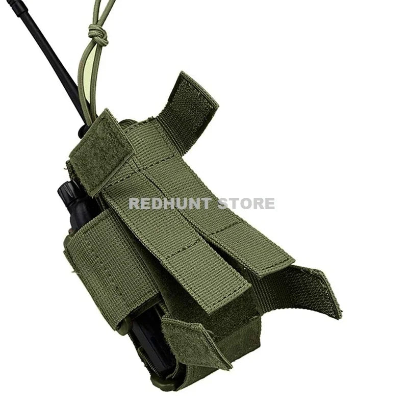 Adjustable Tactical Radio Holder – MOLLE Nylon Walkie Talkie Holster