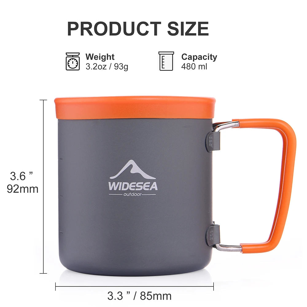 Aluminum Camping Cup – Lightweight Collapsible Outdoor Mug for Hiking, Trekking, and Picnic Cooking