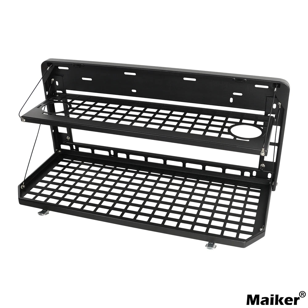 Aluminum Foldable Tailgate Table – Double Rear Door Cargo Shelf for JK/JL
