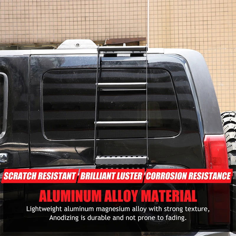 Aluminum Rear Window Roof Ladder – 2005-2009 Hummer H3