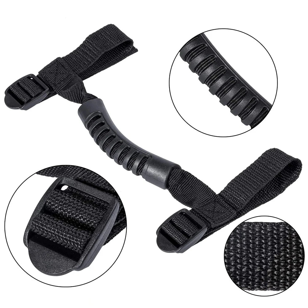 Armrest Grab Handles – Roll Bar Mount for Jeep Wrangler CJ, TJ, JK, JL (Sports, Sahara, Rubicon)