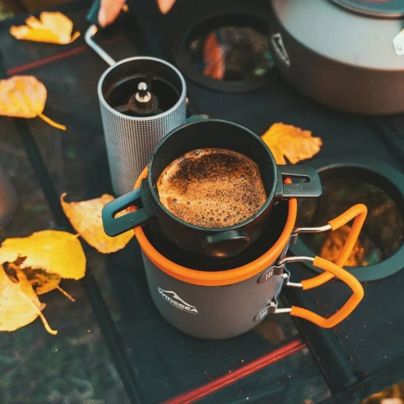 Camping Coffee Maker Set – Lightweight Collapsible Outdoor Mug with Reusable Coffee Filter