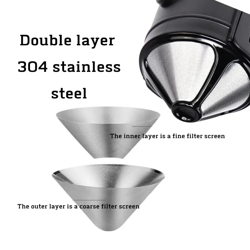 Camping Coffee Maker Set – Lightweight Collapsible Outdoor Mug with Reusable Coffee Filter