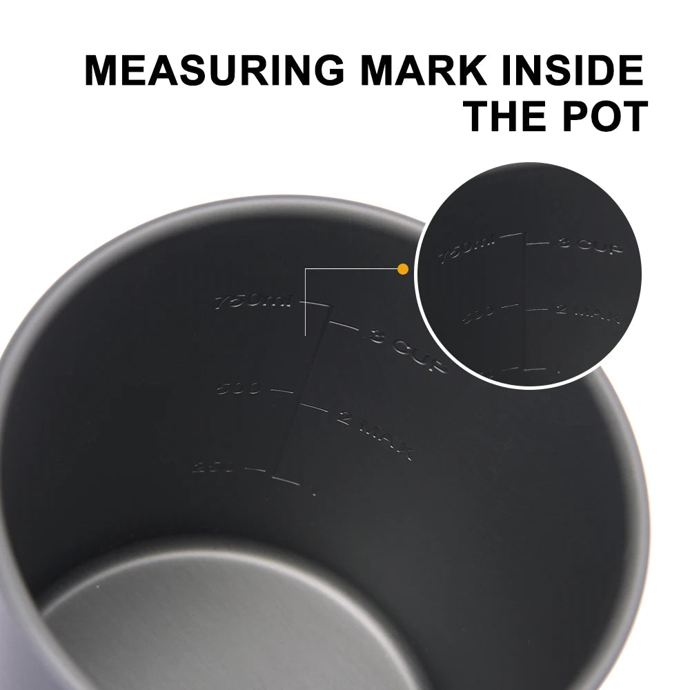 Coffee Pot with French Press – Outdoor Cookware for Hiking and Trekking