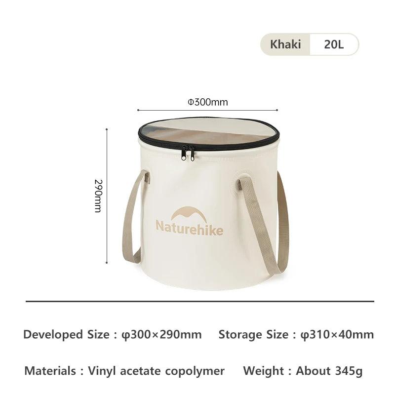 Collapsible Bucket (10L/20L) – Multi-Functional Folding Water Storage Bag for Camping, Fishing, and Travel