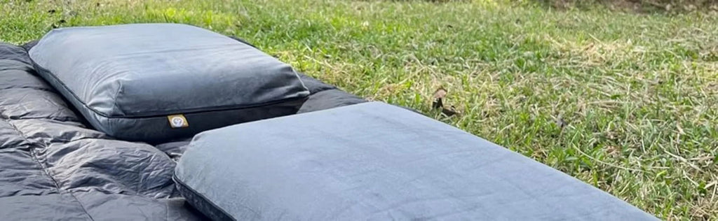 Compressible Memory Foam Camping Pillow – Travel Pillow with Washable Fleece Cover