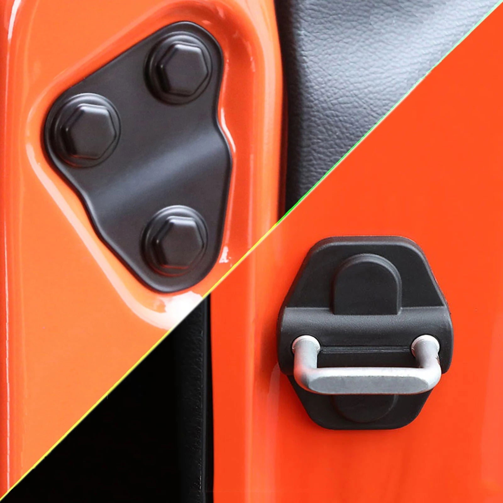 Door Latch & Lock Protective Cover Trim Pieces for Jeep Wrangler JL 2018-2023
