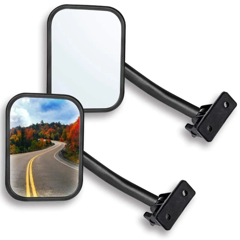 Door Off Rectangular Side View Mirrors 2-Pack  – Fits Jeep Wrangler TJ, JK 4X4 Off-Road