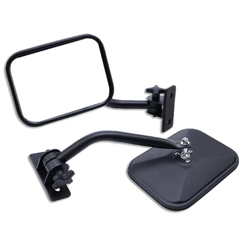 Door Off Rectangular Side View Mirrors 2-Pack  – Fits Jeep Wrangler TJ, JK 4X4 Off-Road