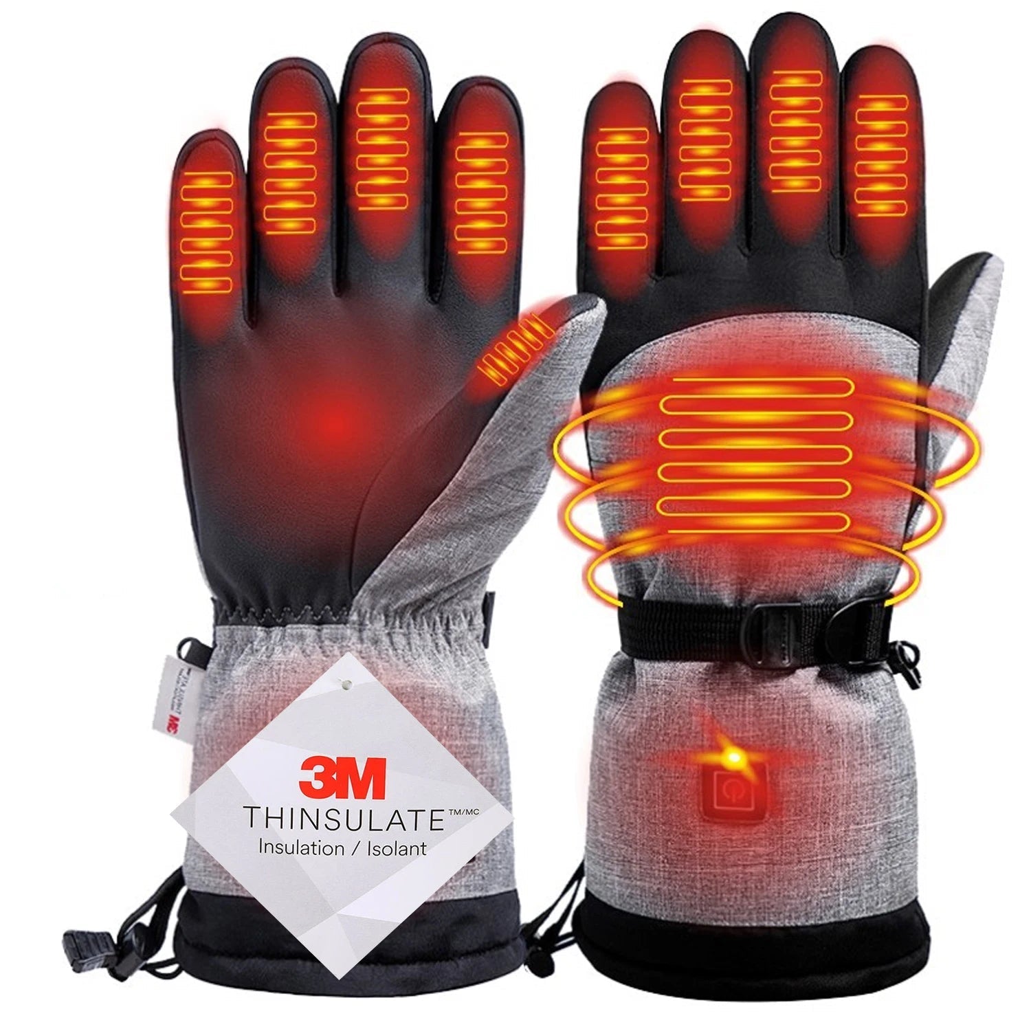 Electric Heated Winter Gloves – 3M Insulated, Waterproof, Windproof Thermal Gloves for Snowboarding, Cycling, Skiing, and Outdoor Adventures