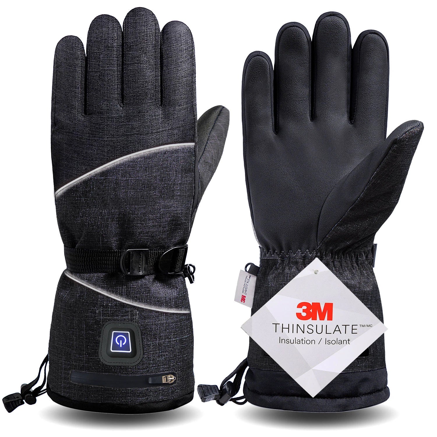 Electric Heated Winter Gloves – 3M Insulated, Waterproof, Windproof Thermal Gloves for Snowboarding, Cycling, Skiing, and Outdoor Adventures