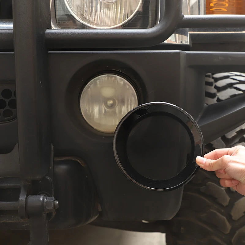 Fog Lamp Trim Rings – ABS Piano Black for 2005-2009 Hummer H3/H3T