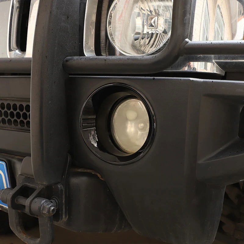 Fog Lamp Trim Rings – ABS Piano Black for 2005-2009 Hummer H3/H3T