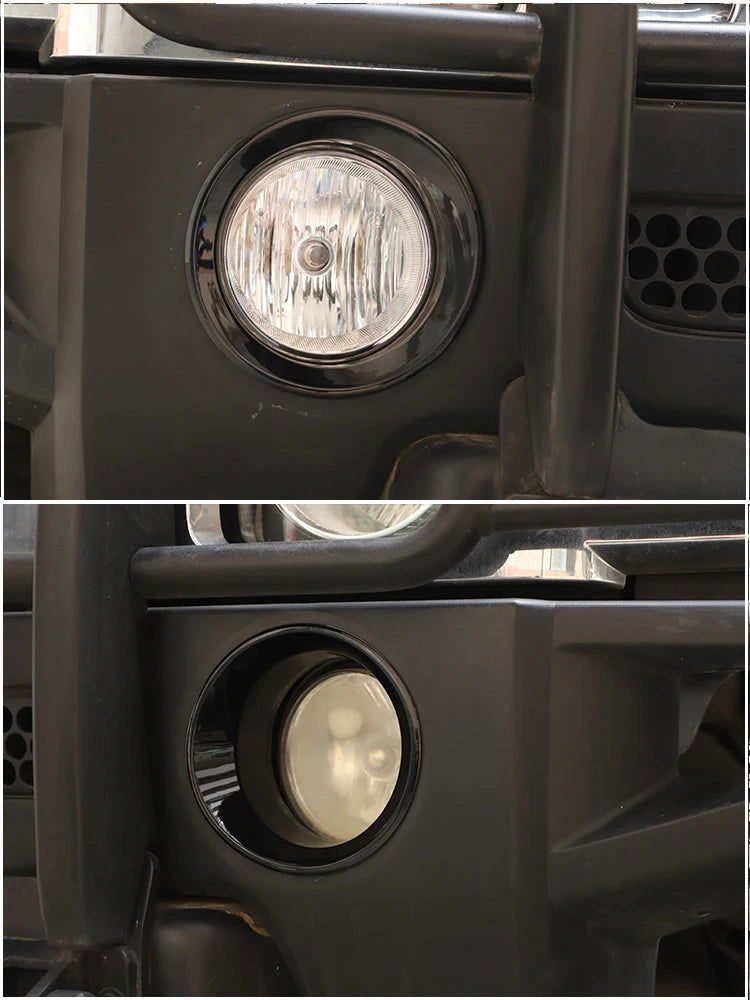 Fog Lamp Trim Rings – ABS Piano Black for 2005-2009 Hummer H3/H3T
