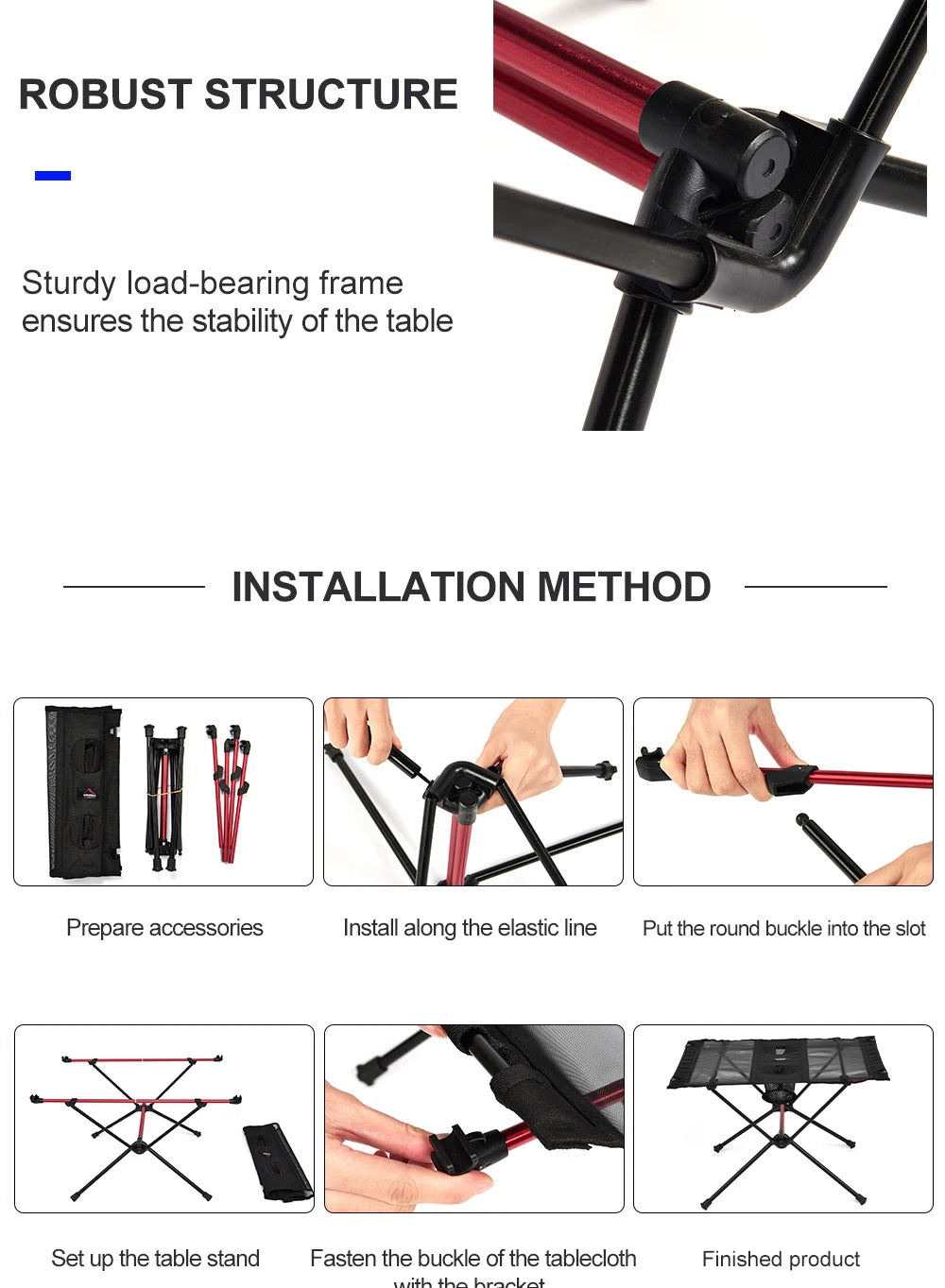 Folding Camping Table – Portable and Compact for Picnics, Travel, Fishing, and Outdoor Adventures