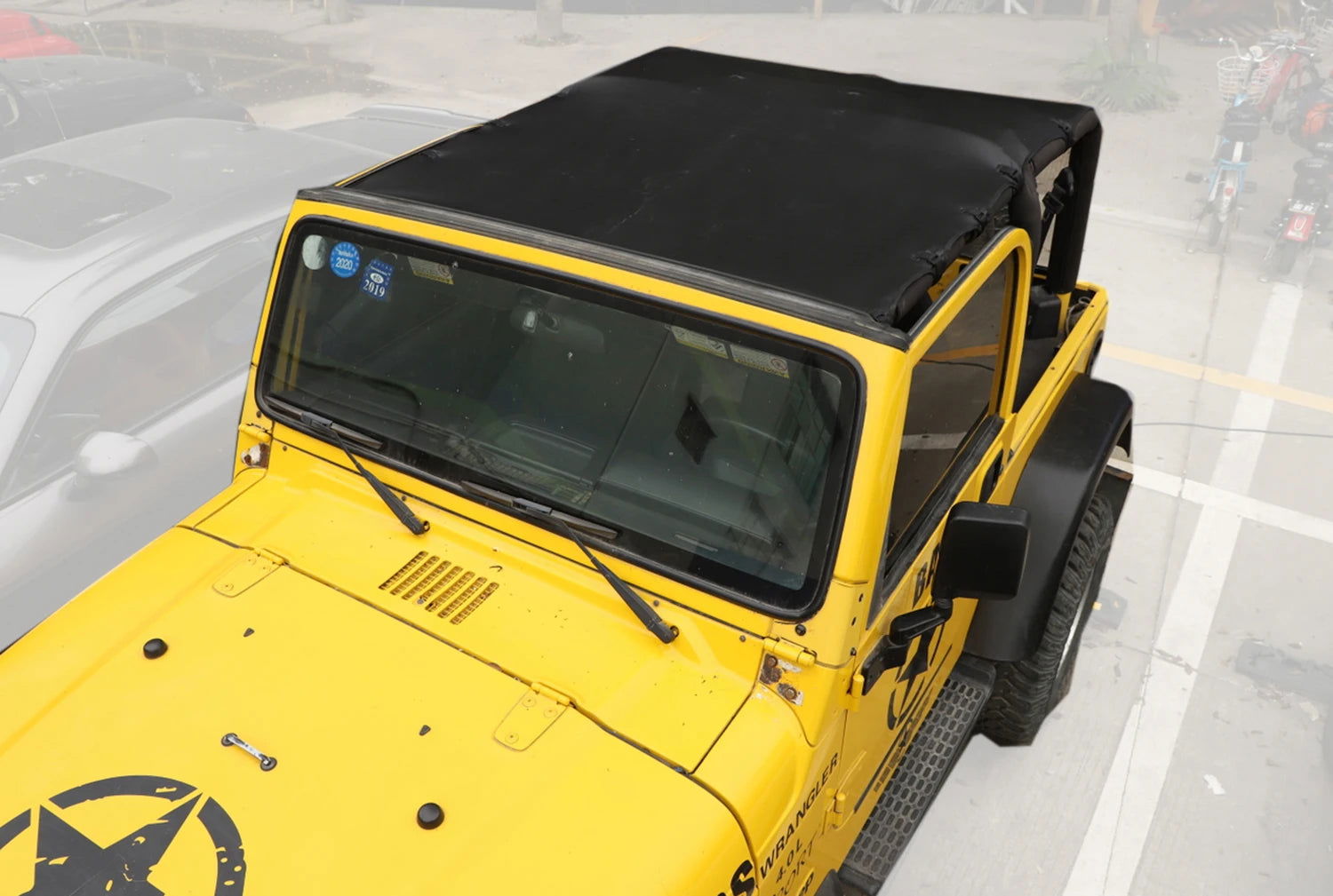 Leather Mesh Sunshade – UV Protection for Jeep Wrangler TJ 1997-2006