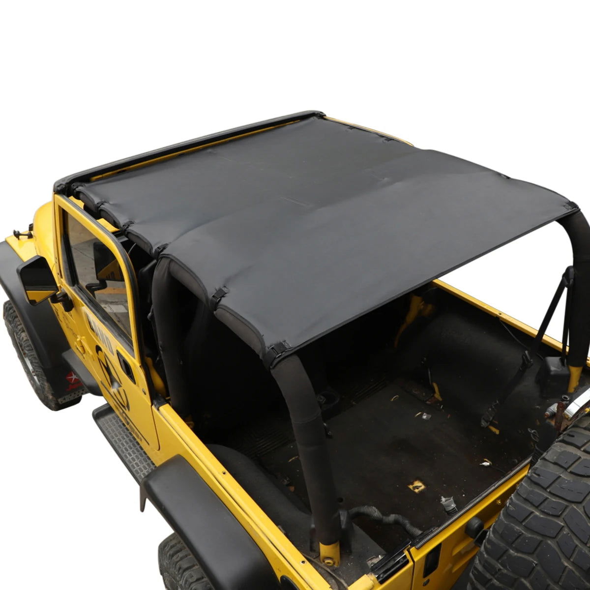 Leather Mesh Sunshade – UV Protection for Jeep Wrangler TJ 1997-2006