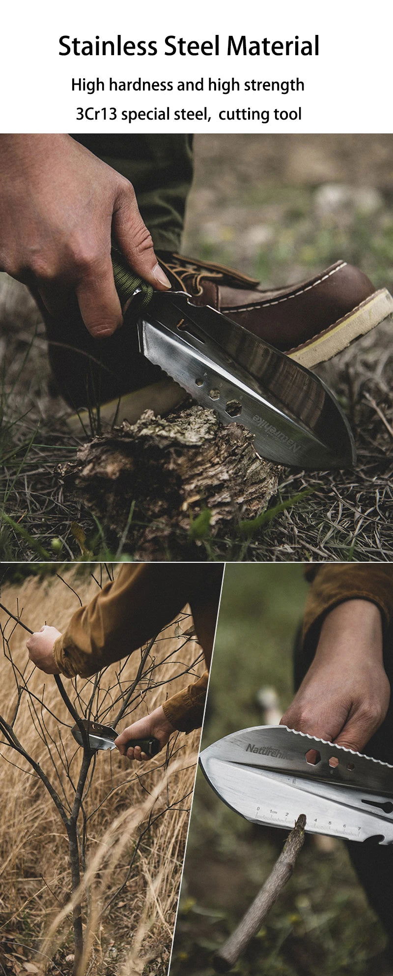 Multi-functional Camping Shovel – Tactical Survival Tool for Outdoor, Hiking, and Emergency Use