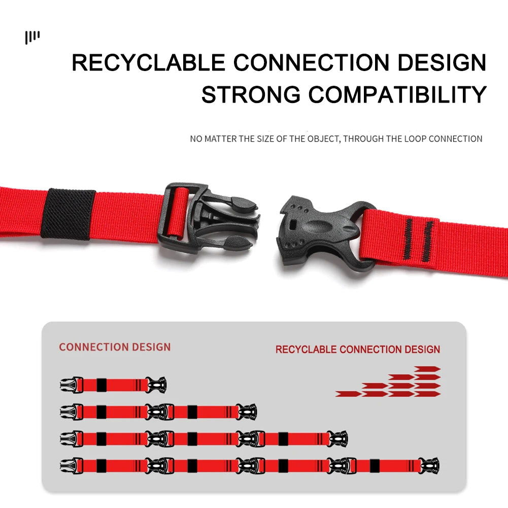 Multifunctional Nylon Cargo Strap – Heavy-Duty Tie Down Belt with Quick Release Buckle for Camping