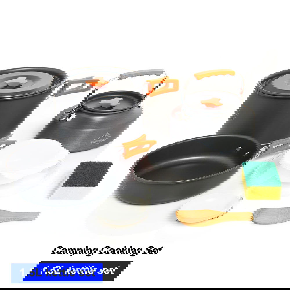 Portable Camping Cookware Set – Nonstick Kettle, Frying Pan, and Bowl for Outdoor Cooking, Hiking, and Picnics