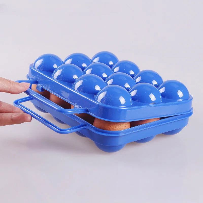 Portable Egg Storage Box – 2/4/6/12 Grid Egg Holder for Camping