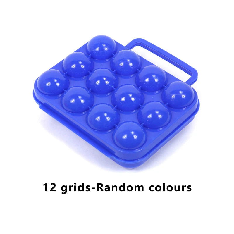 Portable Egg Storage Box – 2/4/6/12 Grid Egg Holder for Camping