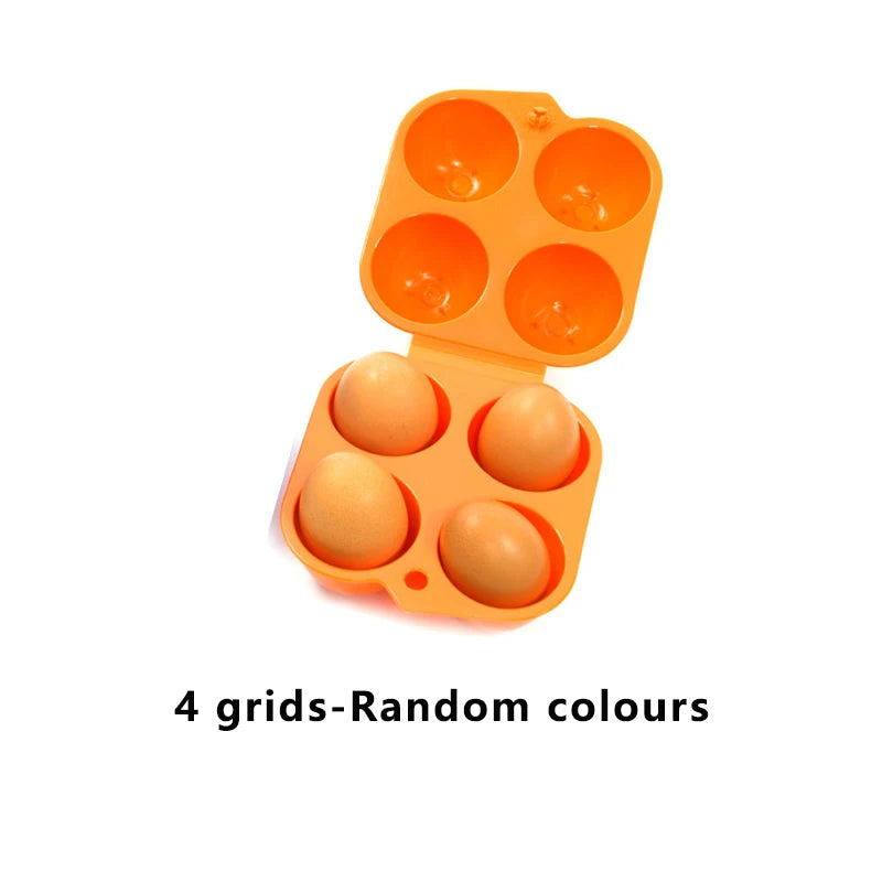Portable Egg Storage Box – 2/4/6/12 Grid Egg Holder for Camping