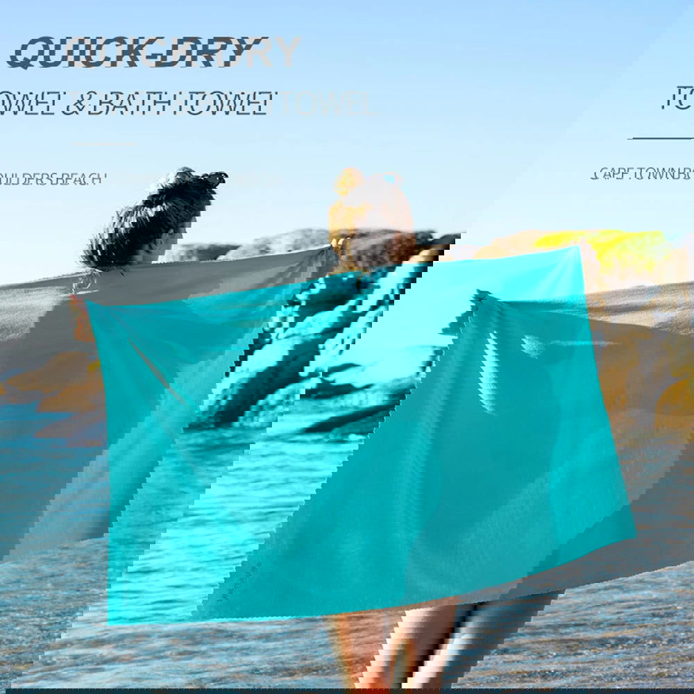 Quick-Drying Absorbent Towel – Compact for Hiking, Travel, Gym & Beach