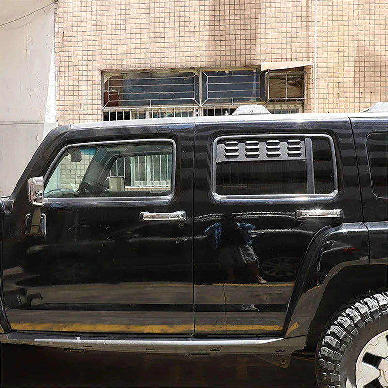 Rear Ventilation Shutters for Hummer H3 (2005-2009) – Black Aluminum Alloy Exterior Accessories (2 Pcs)