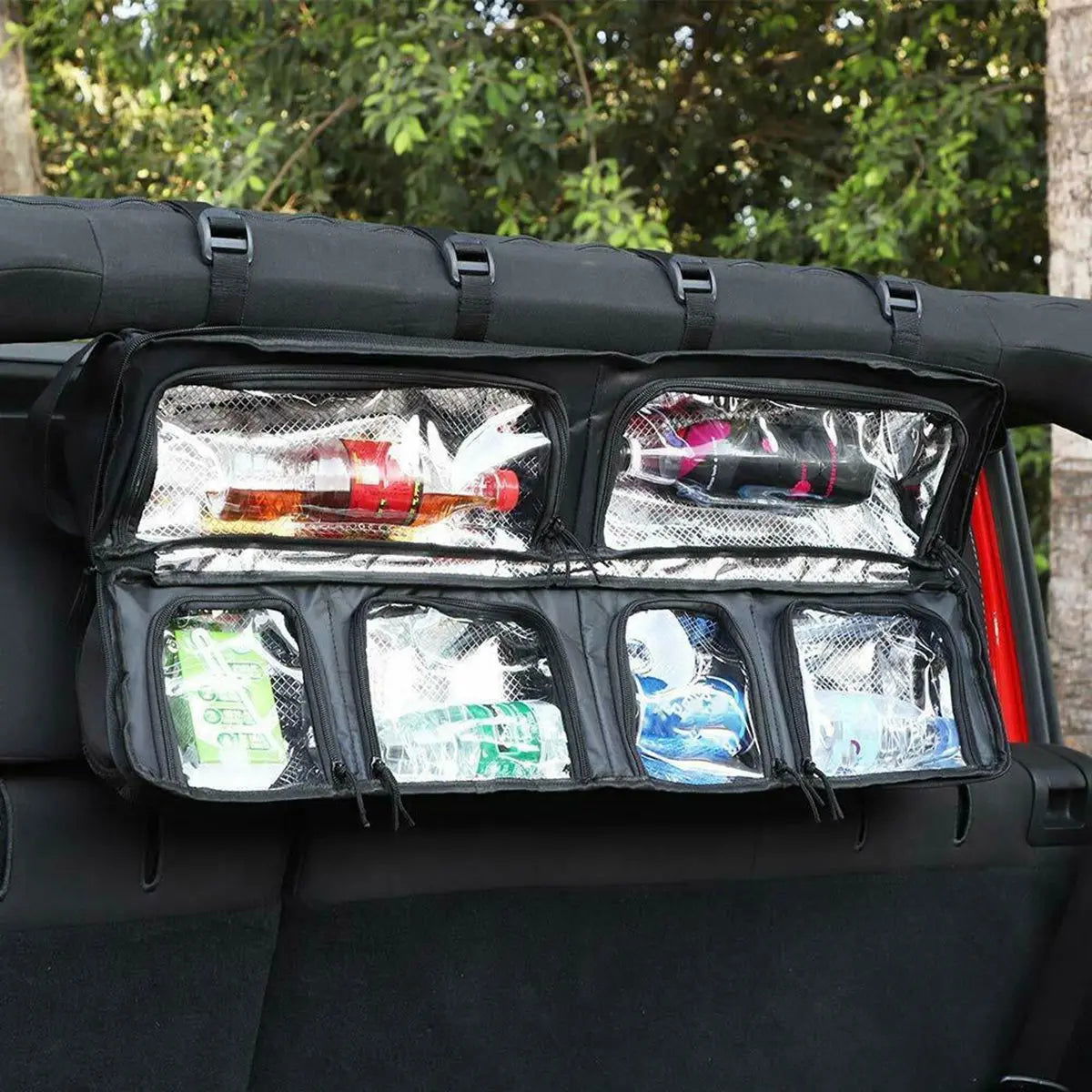 Roll Bar Storage Bag Organizer – Multi-Pocket Tool Holder for Jeep Wrangler LJ, TJ, JK, JL & Gladiator JT