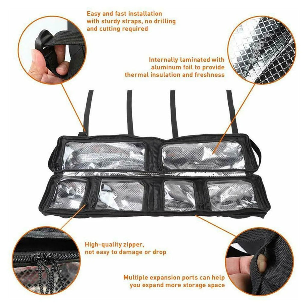 Roll Bar Storage Bag Organizer – Multi-Pocket Tool Holder for Jeep Wrangler LJ, TJ, JK, JL & Gladiator JT