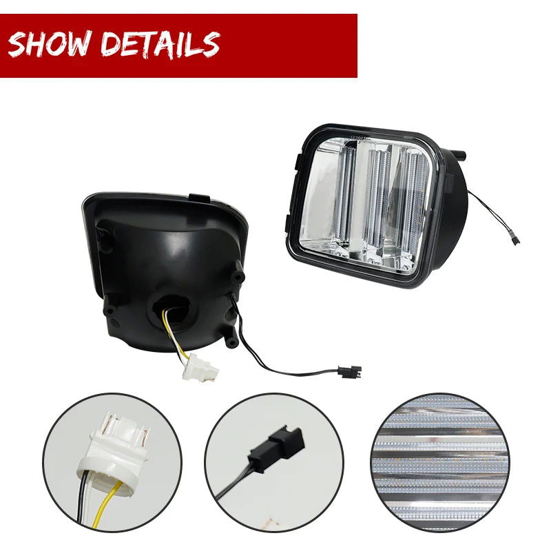 Sequential LED Turn Signal & DRL Lights – Amber/White for 2006-2010 Hummer H3/H3T