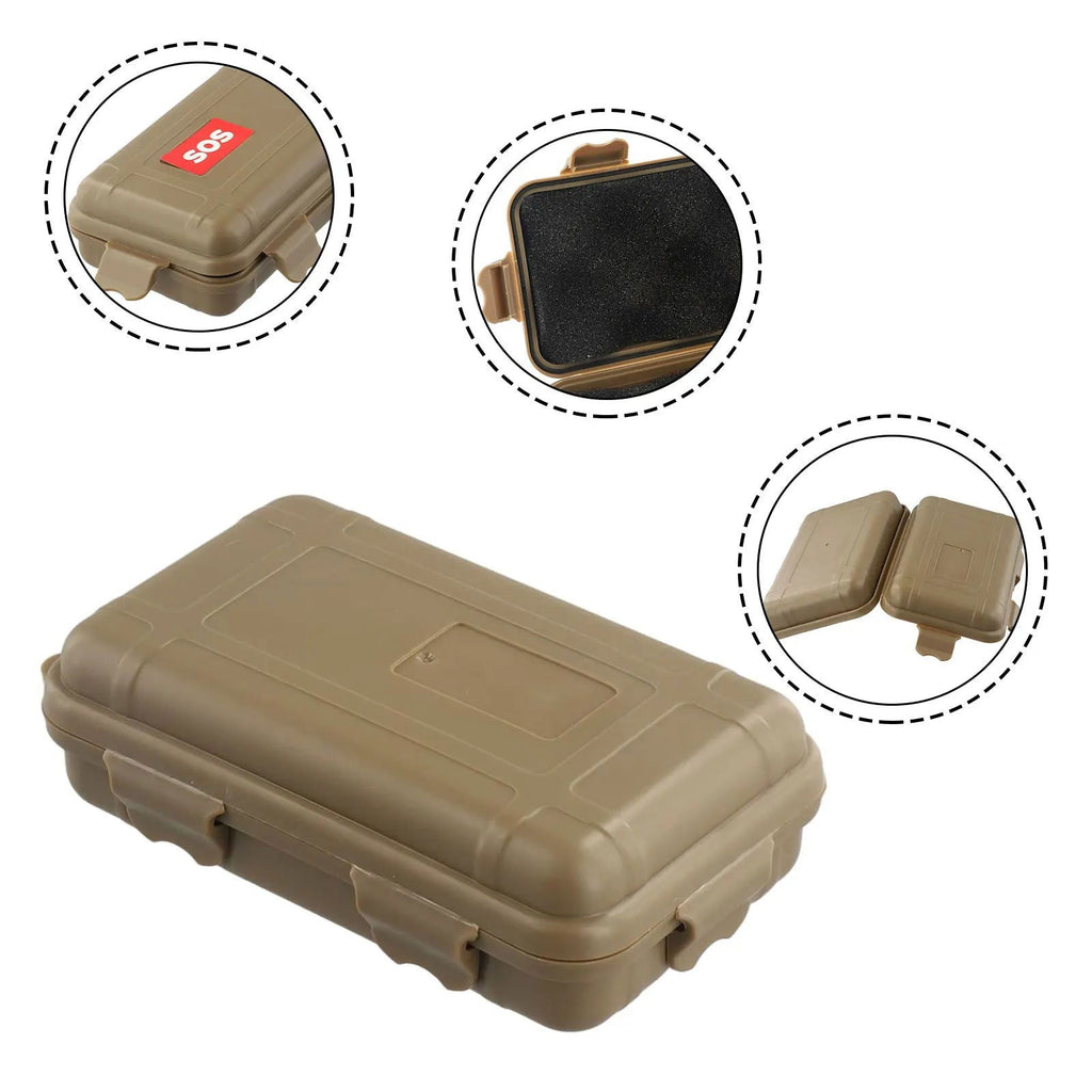 Small Airtight Waterproof EDC Tool Box – Portable, Shockproof Container for Camping, Travel, and Survival Gear