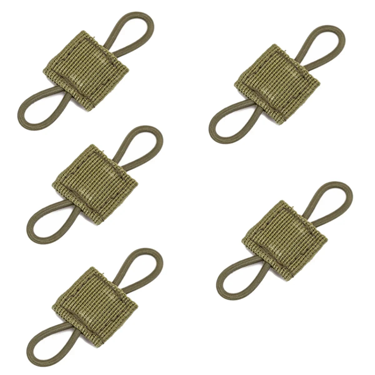 Tactical MOLLE Elastic Strap with Binding Buckles – Retainer for Antennas, Tools, Trekking Poles, and Camping Gear