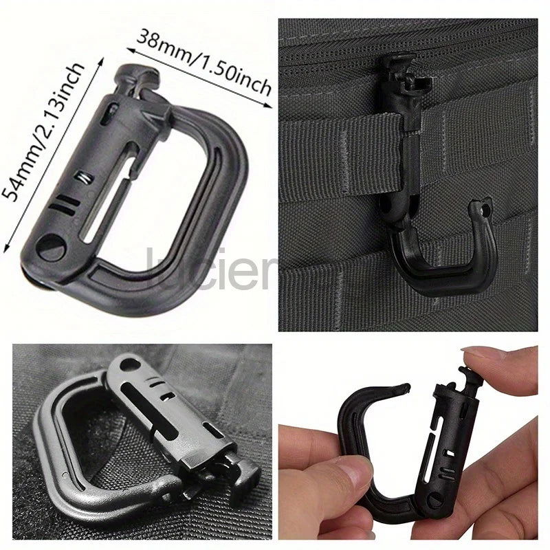 Tactical MOLLE Pouch – Hunting & Camping Waist Bag with US Flag Patch, D-Ring, Gear Clip, & 6.7" Phone Case Holder