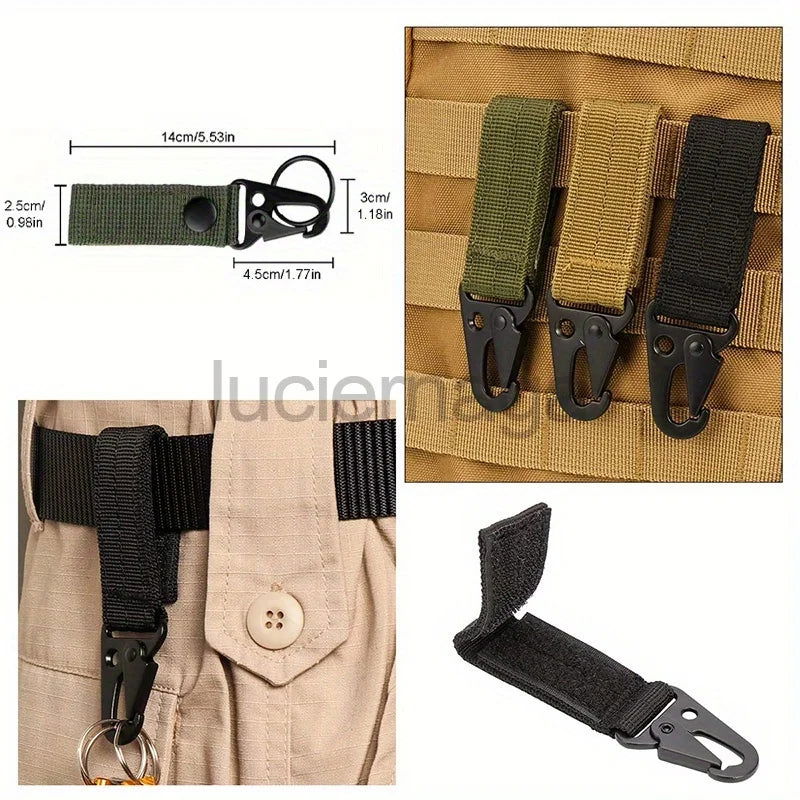 Tactical MOLLE Pouch – Hunting & Camping Waist Bag with US Flag Patch, D-Ring, Gear Clip, & 6.7" Phone Case Holder