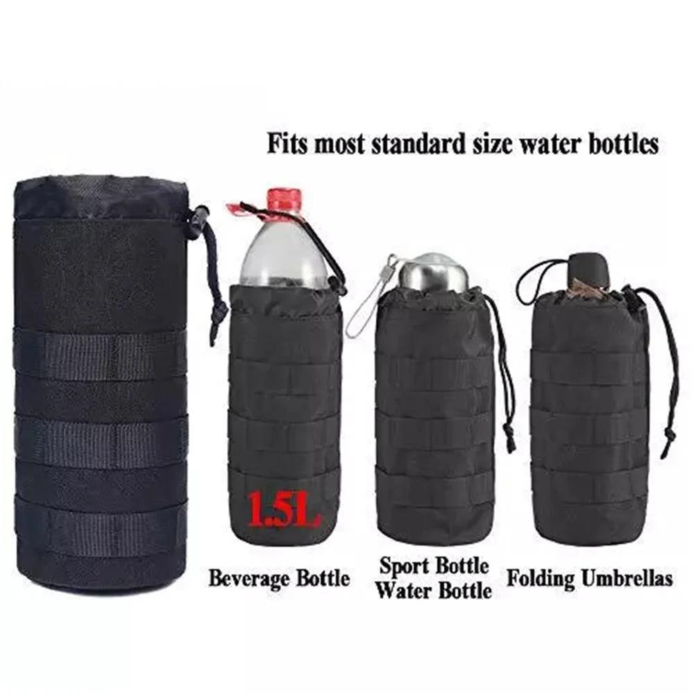 Tactical MOLLE Water Bottle Pouch – Outdoor Kettle Carrier for Camping, Hiking, Fishing & Hunting