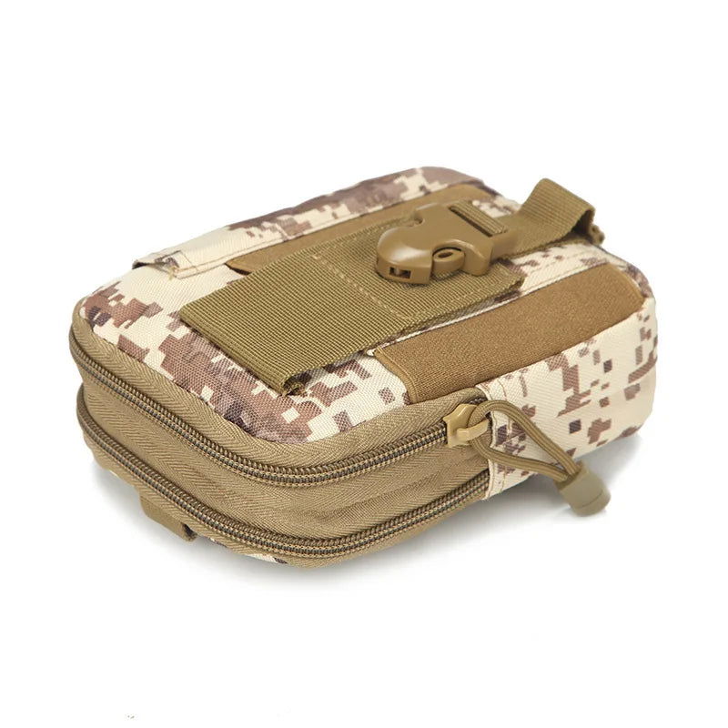 Tactical Molle Pouch Phone Holder - Compact Military Waist Pack for Running, Travel, and Camping Gear