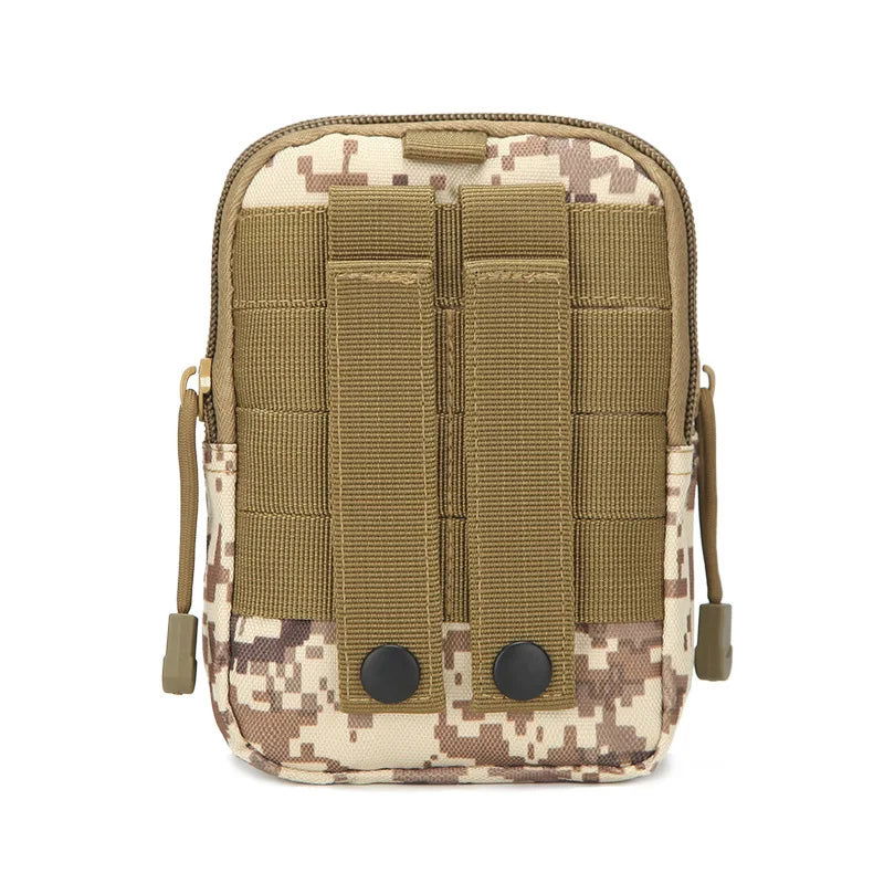 Tactical Molle Pouch Phone Holder - Compact Military Waist Pack for Running, Travel, and Camping Gear
