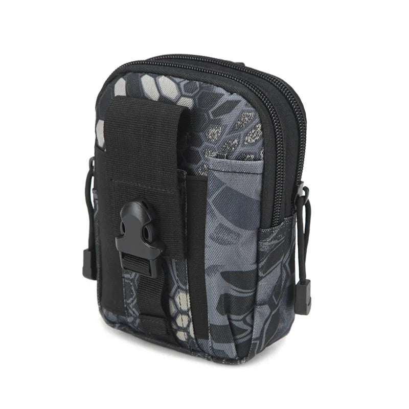 Tactical Molle Pouch Phone Holder - Compact Military Waist Pack for Running, Travel, and Camping Gear